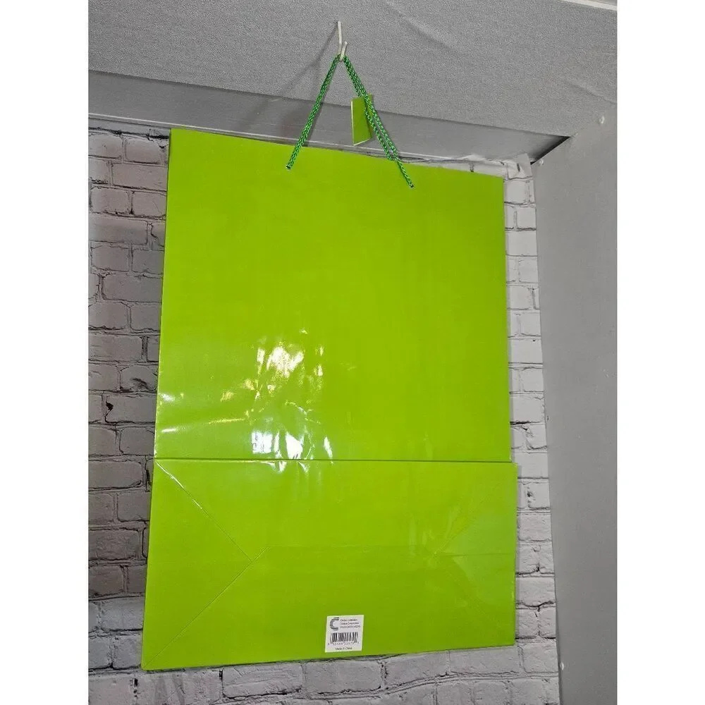 Any 20/$12 Jumbo Solid Green Party Gift Bag